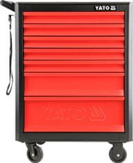 YATO Mobilna delavniška omara 7 predalov črna/rdeča