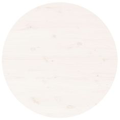 Greatstore Klubska mizica bela Ø 45x40 cm trdna borovina
