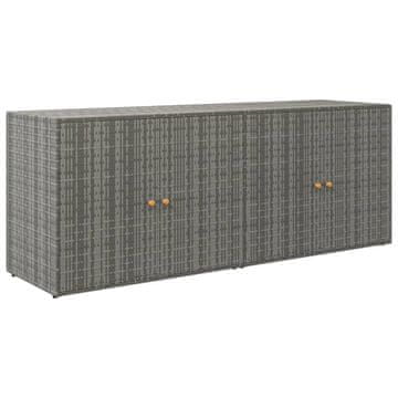 Vidaxl Vrtna omara za shranjevanje 198x55,5x80 cm poli ratan