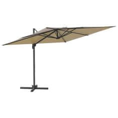 Vidaxl LED vrtni senčnik taupe 400×300 cm