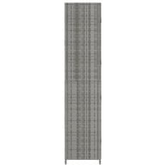 Greatstore Vrtna omara za shranjevanje siva 59x40x180 cm poli ratan