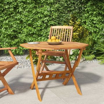 Vidaxl vidaXL Zložljiva vrtna miza 90x75 cm masivni akacijev les