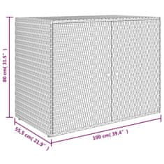 Vidaxl Vrtna omara za shranjevanje črna 100x55,5x80 cm poli ratan