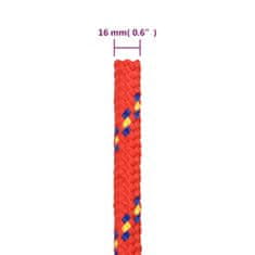 Vidaxl vidaXL Jadralna vrv, rdeča, 16 mm, 100 m, polipropilen
