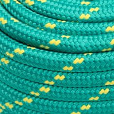 Vidaxl Vrv za čoln zelena 20 mm 100 m polipropilen