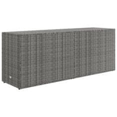 Vidaxl Vrtna omara za shranjevanje siva 198x55,5x80 cm poli ratan