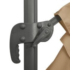 Vidaxl Vrtni senčnik z aluminijastim drogom taupe 300x300 cm
