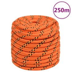 Vidaxl Vrv za čoln oranžna 16 mm 250 m polipropilen