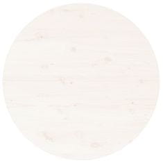 shumee Klubska mizica bela Ø 55x45 cm trdna borovina