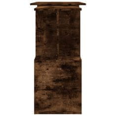 Vidaxl Kotna pisalna miza dimljeni hrast 200x50x76 cm inženirski les