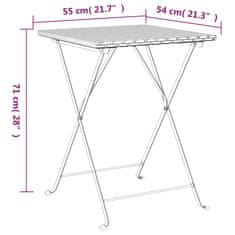 Vidaxl Zložljiva bistro miza črna 55x54x71 cm poli ratan
