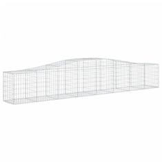 Vidaxl Obokana gabonska košara 400x50x60/80 cm pocinkano železo