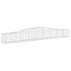 Vidaxl Obokana gabonska košara 400x50x40/60 cm pocinkano železo