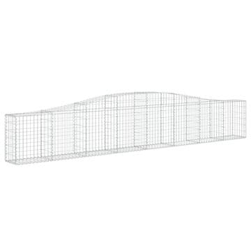 Vidaxl Obokana gabonska košara 400x30x60/80 cm pocinkano železo