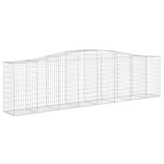 shumee Obokane gabion košare 25 kosi 400x50x100/120cm pocinkano železo