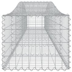 Vidaxl Obokana gabonska košara 400x50x40/60 cm pocinkano železo
