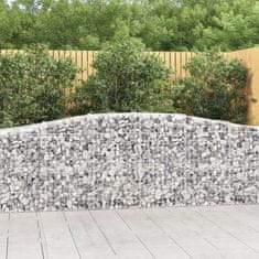 Vidaxl Obokana gabonska košara 400x50x80/100 cm pocinkano železo