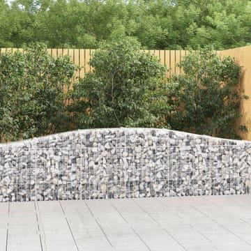 Vidaxl vidaXL Obokasta gabionska košara 400x30x60/80 cm pocinkano železo