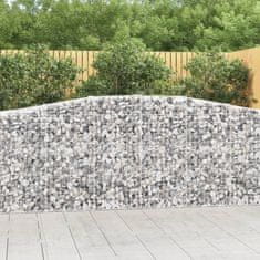 Vidaxl Obokana gabonska košara 400x50x100/120 cm pocinkano železo