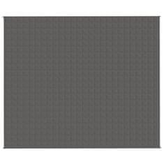Vidaxl Obtežena odeja siva 220x260 cm 11 kg blago