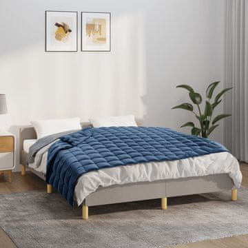 Vidaxl Obtežena odeja modra 137x200 cm 6 kg blago
