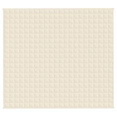 Vidaxl Obtežena odeja svetlo krem 200x225 cm 9 kg blago