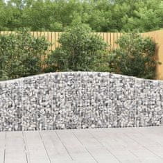 Vidaxl Obokane gabion košare 7 kosov 400x30x80/100 cm cinkano železo