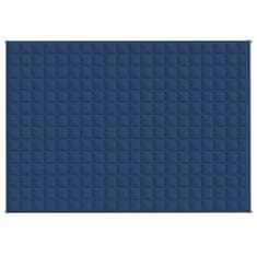 Vidaxl Obtežena odeja modra 138x200 cm 6 kg blago