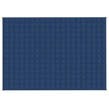 Vidaxl Obtežena odeja modra 140x200 cm 6 kg blago