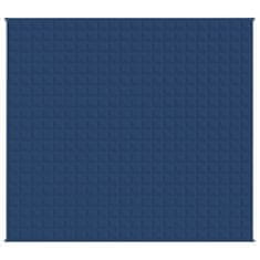 Vidaxl Obtežena odeja modra 220x235 cm 15 kg blago