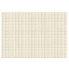 Vidaxl Obtežena odeja svetlo krem 138x200 cm 10 kg blago