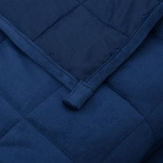 Vidaxl Obtežena odeja modra 150x200 cm 11 kg blago