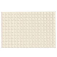 Vidaxl Obtežena odeja svetlo krem 122x183 cm 9 kg blago
