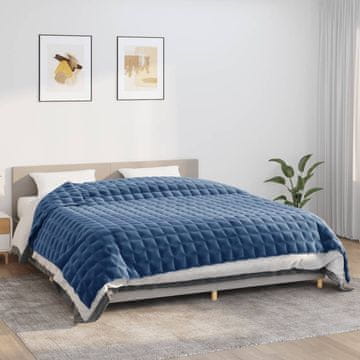 Vidaxl Obtežena odeja modra 220x260 cm 15 kg blago