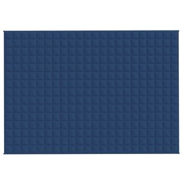 Vidaxl Obtežena odeja modra 155x220 cm 7 kg blago