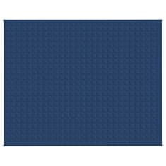 Vidaxl Obtežena odeja modra 235x290 cm 11 kg blago