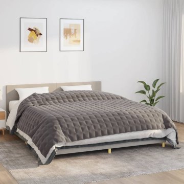Vidaxl vidaXL Obtežena odeja, siva, 235 x 290 cm, 11 kg, blago
