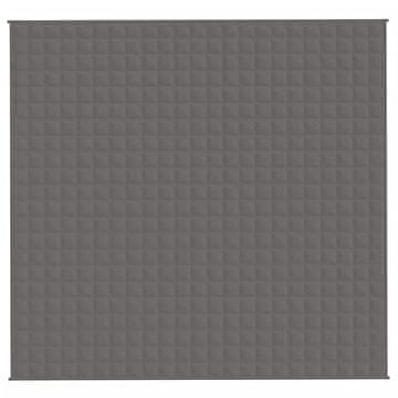 Vidaxl Obtežena odeja siva 220x230 cm 15 kg blago