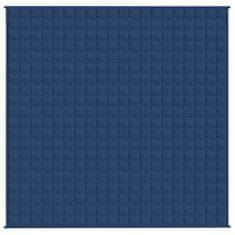 Vidaxl Obtežena odeja modra 200x200 cm 13 kg blago