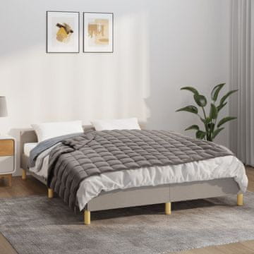 Vidaxl vidaXL Obtežena odeja, siva, 140x200 cm, 6 kg, blago
