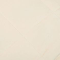 Vidaxl Obtežena odeja svetlo krem 155x220 cm 7 kg blago
