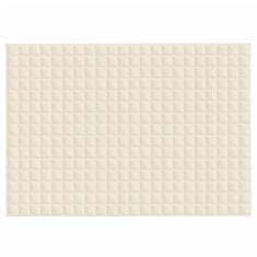 Vidaxl Obtežena odeja svetlo krem 155x220 cm 7 kg blago
