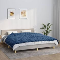 Vidaxl Obtežena odeja modra 155x220 cm 7 kg blago