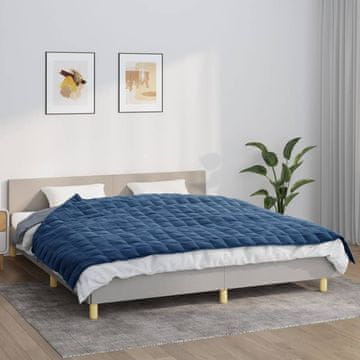 Vidaxl vidaXL Obtežena odeja, modra, 155 x 220 cm, 7 kg, blago