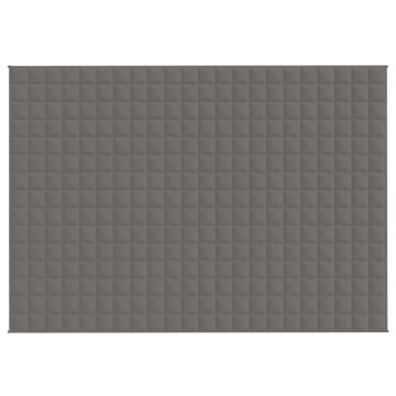 Vidaxl Obtežena odeja siva 155x220 cm 11 kg blago