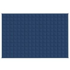 Vidaxl Obtežena odeja modra 120x180 cm 9 kg blago