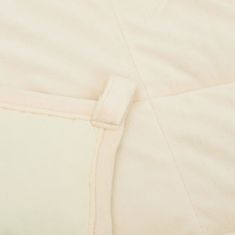 Vidaxl Obtežena odeja svetlo krem 200x230 cm 9 kg blago