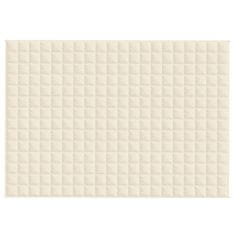 Vidaxl Obtežena odeja svetlo krem 140x200 cm 10 kg blago