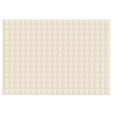 Vidaxl Obtežena odeja svetlo krem 140x200 cm 10 kg blago