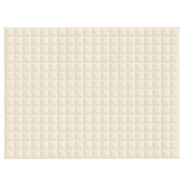 Vidaxl Obtežena odeja svetlo krem 152x203 cm 11 kg blago